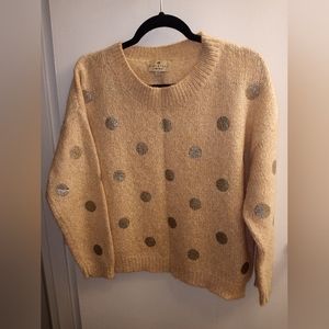 Essentiel Antwerp Soft Pink Polka Dot Sweater Size Small